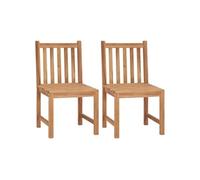 Vidaxl Chaises De Jardin 2 Pcs Bois De Teck Solide
