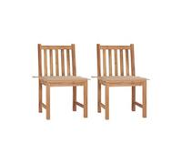 Vidaxl Chaises De Jardin 2 Pcs Avec Coussins Bois De Teck Massif