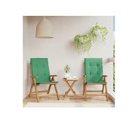 Tuinstoelen 2 st verstelbaar met kussens massief teakhout3196438