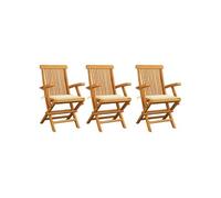 Chaises pliantes avec coussins anthracite, 2 pièces, en teck massif vidaXL