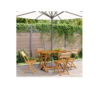 Tuinstoelen 4 st inklapbaar massief acaciahout beige3214607