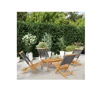 Tuinstoelen 4 st inklapbaar massief acaciahout grijs3214631