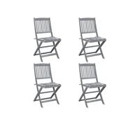 Tuinstoelen 4 st inklapbaar met kussens massief acaciahout3064577