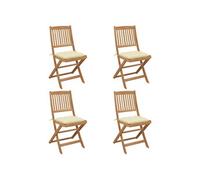 Tuinstoelen 4 st inklapbaar met kussens massief acaciahout3064688
