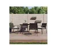 Vidaxl Chaises De Jardin Coussins Lot De 4 Marron 56,5x57x83 Cm Rotin