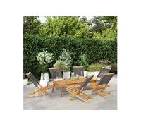 vidaXL Tuinstoelen 6 st inklapbaar massief acaciahout grijs3214632 G