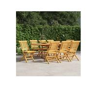 vidaXL Tuinstoelen inklapbaar 8 st 47x63x90 cm massief teakhout3155048 Bois G