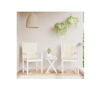 vidaXL Coussins de chaise de jardin ¿¿ dossier bas lot de 2 cr¿¿me