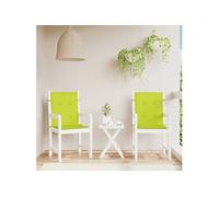 Vidaxl Coussins De Chaise De Jardin 2 Pcs Vert Vif 100x50x3 Cm