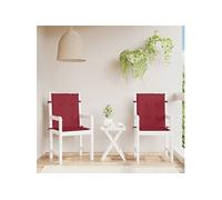 Tuinstoelkussens 2 st 100x50x3 cm oxford stof wijnrood314140