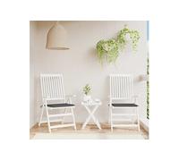 Tuinstoelkussens 2 st 40x40x3 cm oxford stof antracietkleurig314002