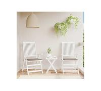 Tuinstoelkussens 2 st 40x40x3 cm oxford stof taupe314018