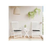 Tuinstoelkussens 2 st 40x40x3 cm oxford stof zwart314016