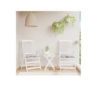 Vidaxl Coussins De Chaise De Jardin 2pcs Carreaux Gris 50x50x3cm Tissu