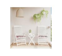 Tuinstoelkussens 2 st 50x50x3 cm oxford stof ruitpatroon rood314068