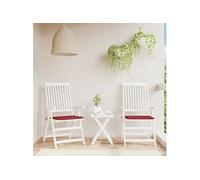 Tuinstoelkussens 2 st 50x50x3 cm oxford stof wijnrood314056
