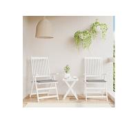 vidaXL Coussins de chaise de jardin 47597 Gris 50x50x4 cm Lot de 2
