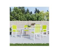Lot de 4 Coussins de Chaise de Jardin à Dossier Bas, Coussins de Siège de Patio, Coussins de Canapé de Jardin, Coussins d'Assise Extérieur, Vert Vif