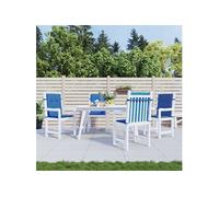 Lot de 2 Coussins de Chaise de Jardin à Dossier Bas Extérieur Rouge vidaXL