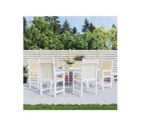 Lot de 6 Coussins de Chaise de Jardin à Dossier Bas, Coussins de Siège de Patio, Coussins de Canapé de Jardin, Coussins d'Assise Extérieur, Beige