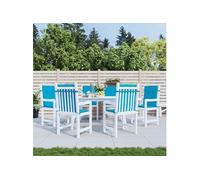 Vidaxl Coussins De Chaise De Jardin 6 Pcs Bleu 100x50x3 Cm