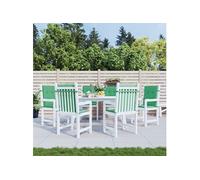 vidaXL Coussins de chaise de jardin 314136 – 100×50×3 cm Oxford – Lot de 6, vert