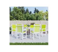 Vidaxl Coussins De Chaise De Jardin 6 Pcs Vert Vif 100x50x3 Cm