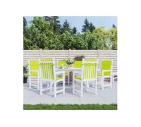 Vidaxl Coussins De Chaise De Jardin 6 Pcs Vert Vif 100x50x3 Cm