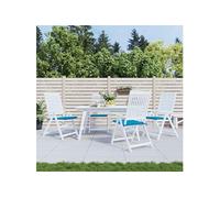 Vidaxl Coussins De Chaise De Jardin 6 Pcs Bleu 40x40x3 Cm Tissu