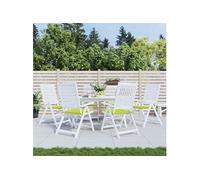 Vidaxl Coussins De Chaise De Jardin 6 Pcs Vert Vif 50x50x3 Cm Tissu