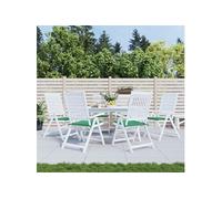 Coussins de Chaise de Jardin Siège Extérieur Lot de 2 Bleu Tissu Oxford vidaXL