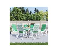 Coussins de Chaise de Jardin à Dossier Haut Terrasse Lot de 4 Noir Tissu vidaXL