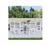 vidaXL Coussins de chaise de jardin à dossier bas lot de 6 tissu Oxford gris 314132