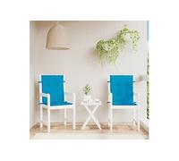 Tuinstoelkussens lage rug 2 st 100x50x3 cm oxford stof blauw47554