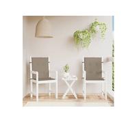 Tuinstoelkussens lage rug 2 st 100x50x3 cm oxford stof taupe47562