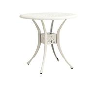 Vidaxl Table De Jardin Blanc 78x78x72 Cm Aluminium Coulé Blanc