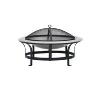 Vidaxl Foyer Extã©Rieur Avec Gril En Acier Inoxydable 76 Cm