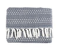 Tuiste Couvre Lit Luxe Bleu Pétrole, Couvre lit Mélangé Coton Organique, Uni, Couverture de Canapé Aérée et Polyvalente, Plaid en Coton, Jeté de Lit ou Jeté de Canapé, Taille 200x230, 2 Personne