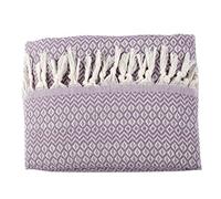 Tuiste Couvre Lit Luxe Lilas, Couvre lit Mélangé Coton Organique, Uni, Couverture de Canapé Aérée et Polyvalente, Plaid en Coton, Jeté de Lit ou Jeté de Canapé, Taille 200x230, 2 Personne