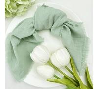 TUITA 10/20/50pcs Sauge Vert Usine Serviettes en Tissu Coton Tissu Serviette Gaze Serviettes De Table Ensemble Décoration De Mariage