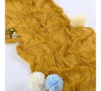 TUITA 5 pièces Gaze Chemin de Table à Manger décoration 90 * 180CM Rustique Pays Boho Plage fête de Mariage Table décor chemins de Table de noël