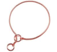 TUITA Collier d'exposition pour Chiens à chaîne en métal, Collier antidérapant pour Animaux de Compagnie, Collier à chaîne en Laiton Fin réglable pour Petits, Moyens et Grands Chiens