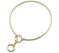 TUITA Collier d'exposition pour Chiens à chaîne en métal, Collier antidérapant pour Animaux de Compagnie, Collier à chaîne en Laiton Fin réglable pour Petits, Moyens et Grands Chiens