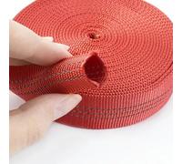 TUITA Sangle en Polyester Creuse Double Couche, 5/10M, 1 '', 25mm, Bande Tubulaire réfléchissante, Bande Tubulaire pour Ceinture, Sangle de Sac, Biais de Couture