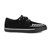 TUK Footwear Baskets creeper pointues unisexes en cuir avec semelle crâne et os