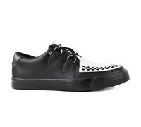 TUK Footwear Baskets creeper pointues unisexes en cuir avec semelle crâne et os