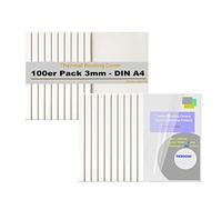 TUKA 100x 3mm Couverture de Reliure Thermique, A4 Chemises pour Machines de Relieuse Thermique, Largeur de Dos 3 mm - Capacité 30 Feuilles, Paquet de 100, Couleur Blanche TKD9200-A4-white-100x