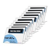 TUKA 10X Présentoirs de Table A3 Paysage, Acrylique 3mm d'épaisseur, Transparent L-Stand Inclinés Porte-Brochures Porte Menu Support de Présentation pour Bureau Réception Foires, TKD8201-A3-10x