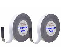 TUKA 20m x 30mm x 1mm Magnétique Ruban de Marquage, Réinscriptible Découpable Bande Magntica pour Étiquetage, Tableau Blanc, Tableaux Magnétiques. Inscriptible Effaçable, 2x10m Blanc TKD9046-3cm