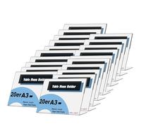 TUKA 20X Présentoirs de Table A3 Paysage, Acrylique 3mm d'épaisseur, Transparent L-Stand Inclinés Porte-Brochures Porte Menu Support de Présentation pour Bureau Réception Foires, TKD8201-A3-20x